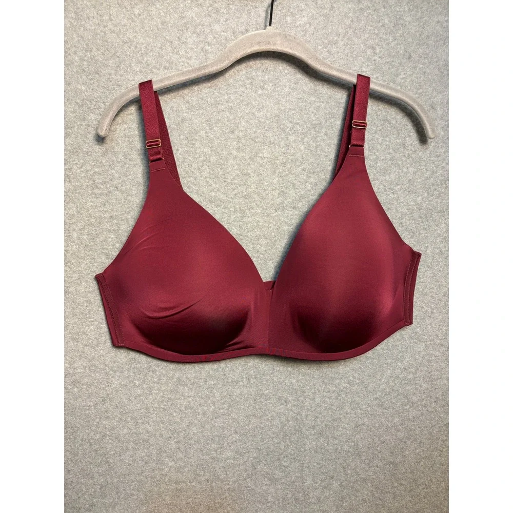 Soma Vanishing Back Bra 40D Burgundy‎ Wireless T Shirt Comfort Smooth Full Cup